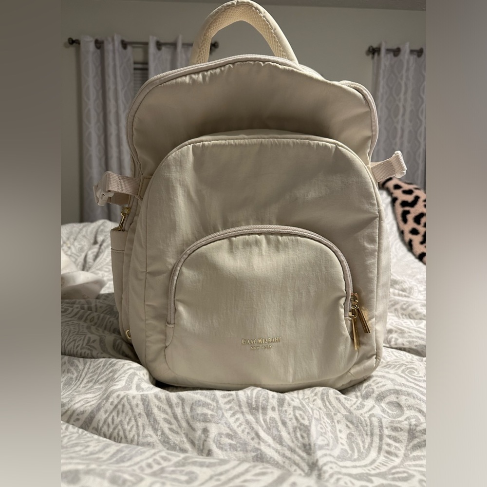 Preowned Isaac Mizrahi Cream Backpack